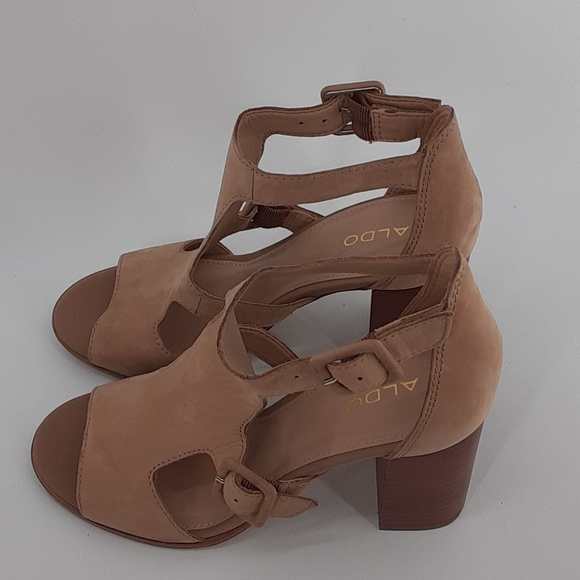 Aldo Tan Chunky Heels - Picture 4 of 6